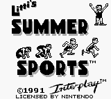 Litti's Summer Sports (Germany) Title Screen